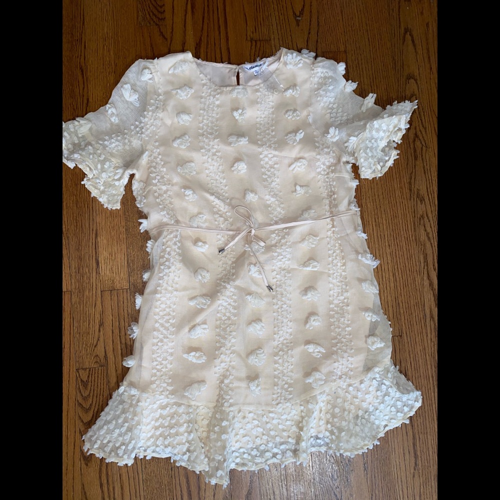 Ivory ruffle dress